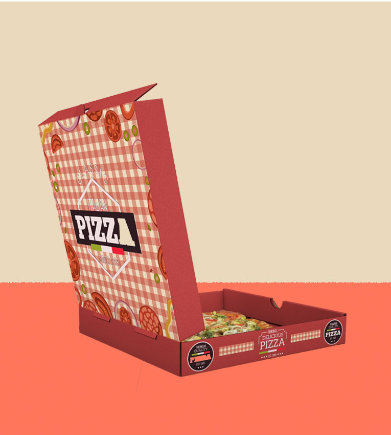 E-Flute Pizza Window Boxes